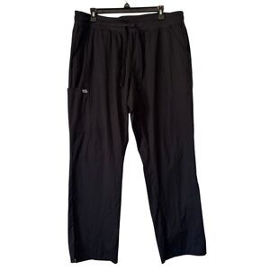 3/$20 IRG Black Elastic & Drawstring Waist Scrub Pants Size XL